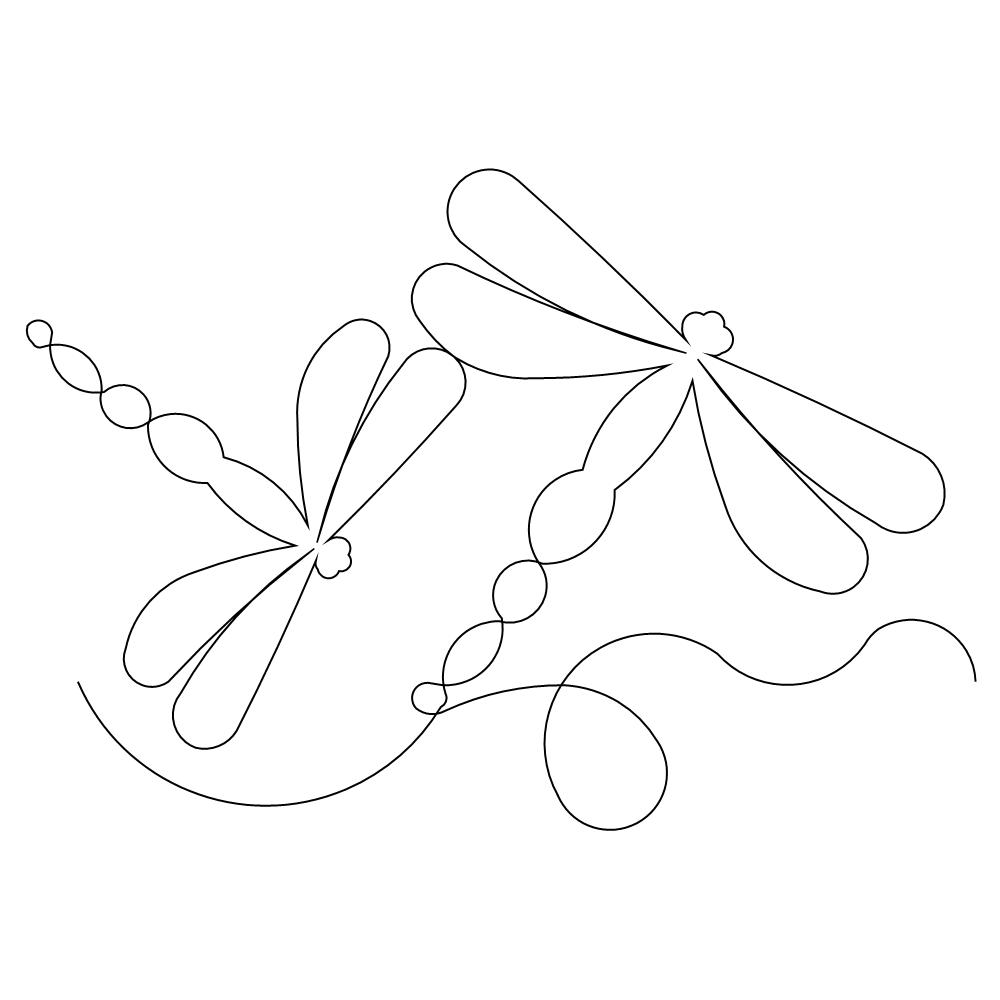 dragonfly border 002 Digital Pattern Sweet Dreams Quilt Studio Digital Borders/Borders